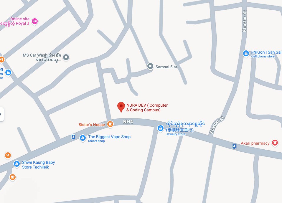 Map preview showing the Nura Dev campus location in Tachileik